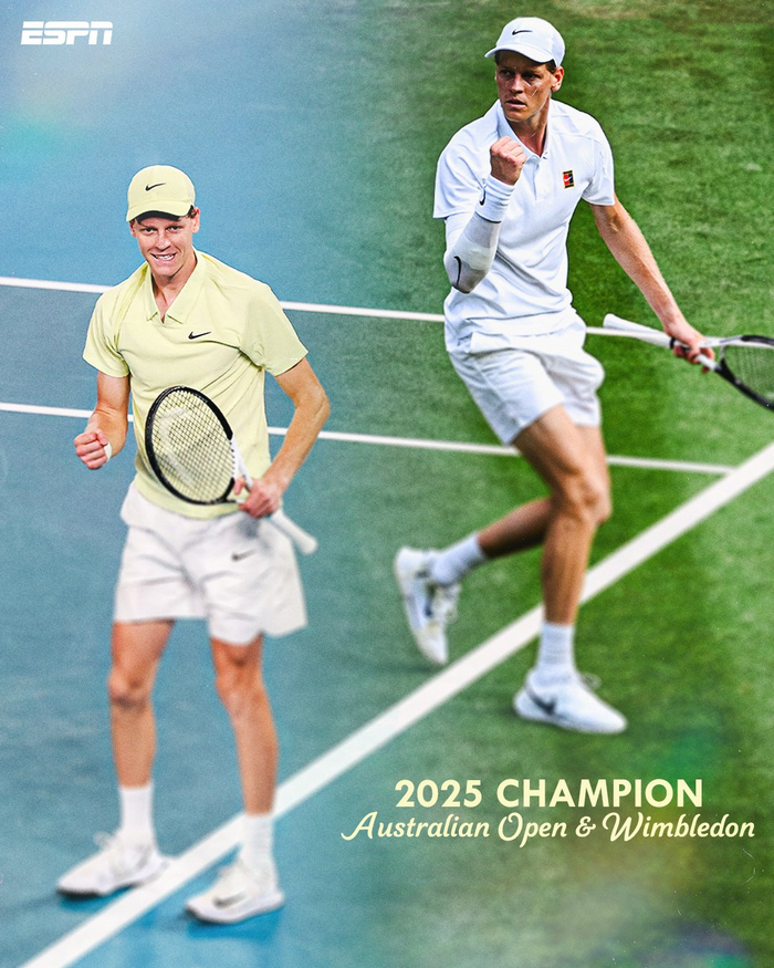 温网横扫美网，辛纳点燃赛场